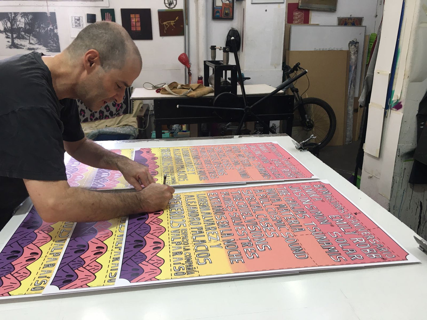 Serigrafia Aniversario BYM 15 Años / BYM 15th Anniversary Screen Print